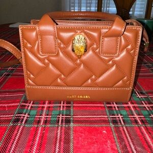 Kurt Geiger Tan Quilted Mini Bag with Gold Detail